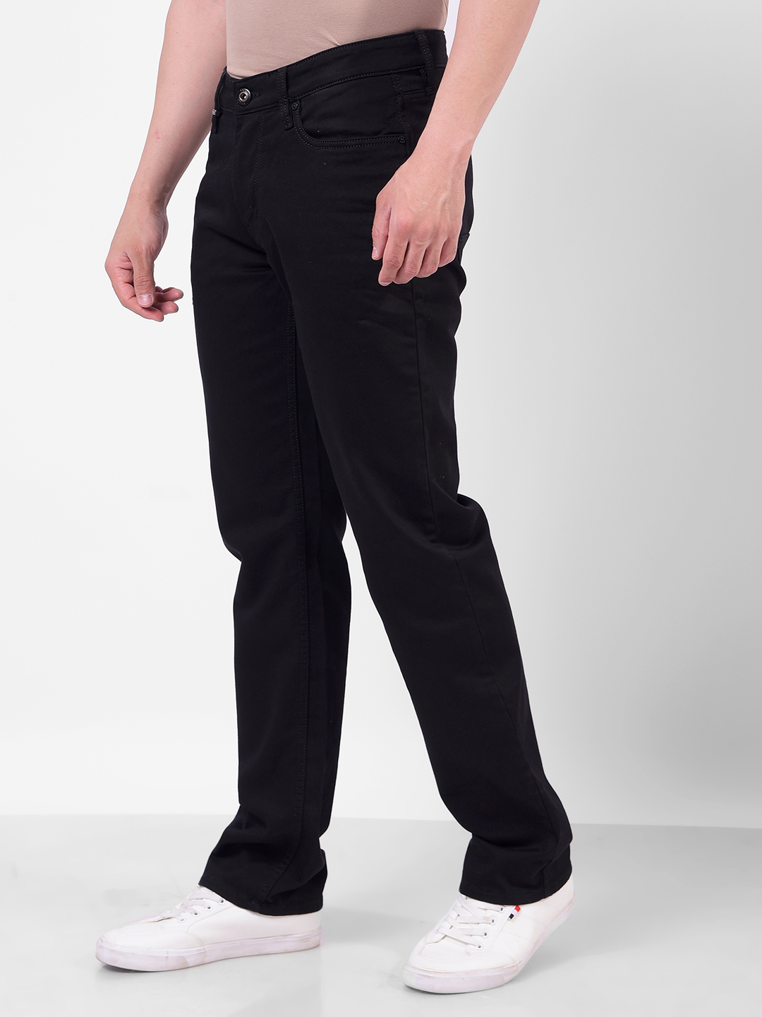 Numero Uno Men Black Regular Fit Sustainable Stretchsble Jeans